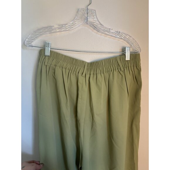 Womens Wide Leg Palazzo Dress Pants with Pockets Size 2XL Lime Green NWT - Picture 6 of 14